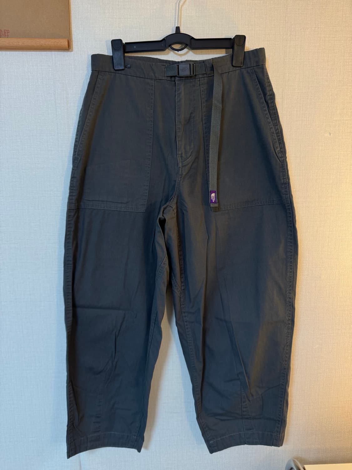 [30]노스페이스 퍼플라벨 립스탑 와이드 크롭 팬츠 그레이 상품이미지1