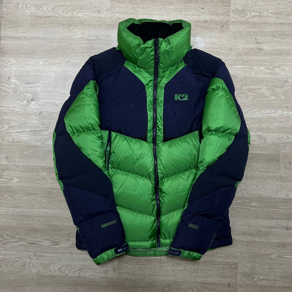 K2 윈드스토퍼 아웃도어 덕다운 800 패딩 점퍼 [라임] L/100 상품이미지1