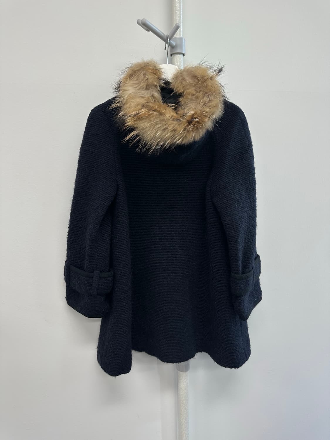 랑방 라쿤퍼 파이핑 디자인 모헤어 코트 상품이미지6