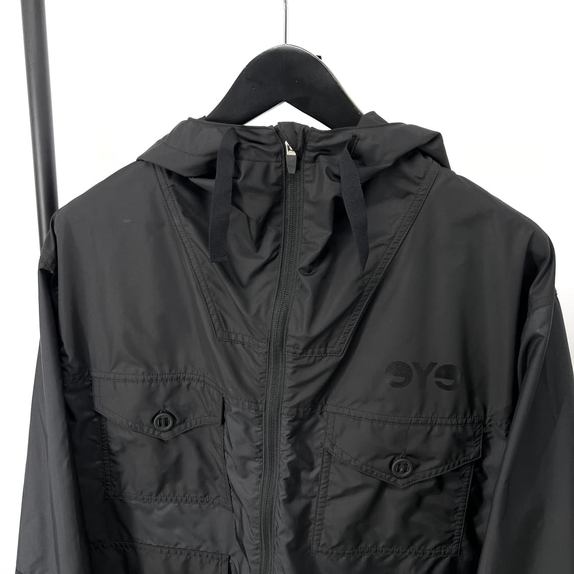 [XL사이즈] 준야와타나베 바람막이 집업 자켓 블랙 상품이미지6