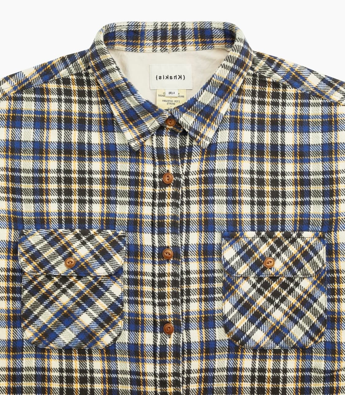 카키스 Brushed Plaid Shirt Royal Blue 3 상품이미지3
