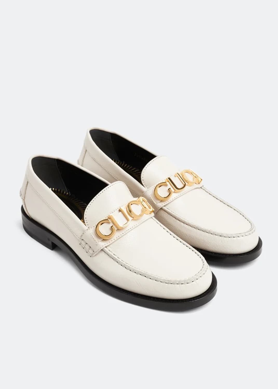 GUCCI 구찌 로고 레더 로퍼 화이트 36사이즈 상품이미지2