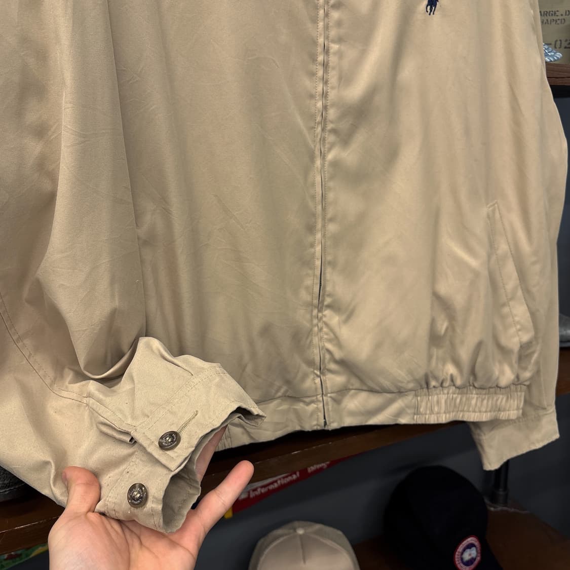 00s 폴로 랄프로렌  윈도우체크 라이닝 폴리쉘 바이스윙자켓 N828 상품이미지4