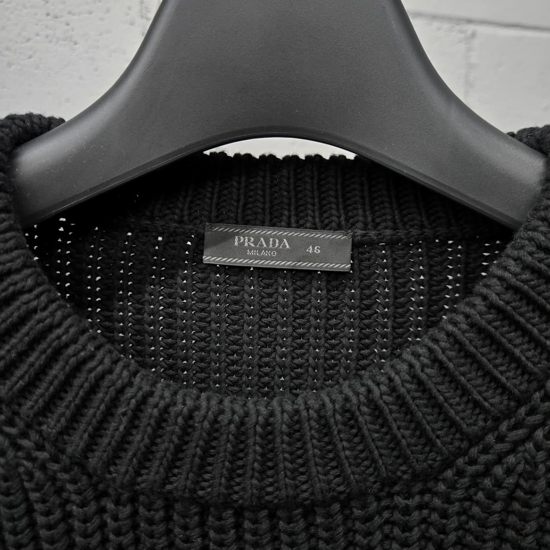 프라다 로고 울 캐시미어 니트 46 상품이미지3