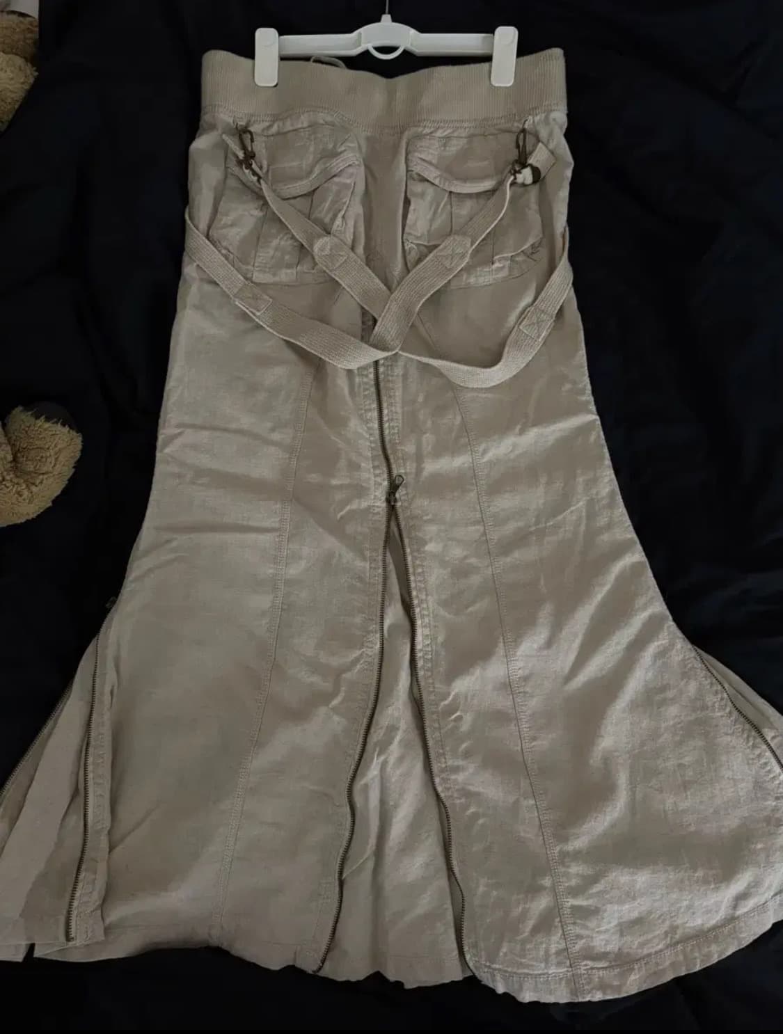 G.O.A 고아 카고 린넨 치마 베이지 상품이미지4