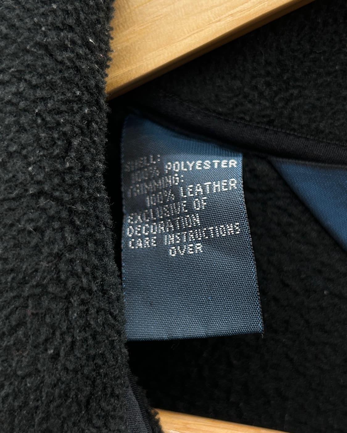 폴로 랄프로렌 00s 폴라텍 플리스 헤링턴 자켓 블랙 상품이미지9