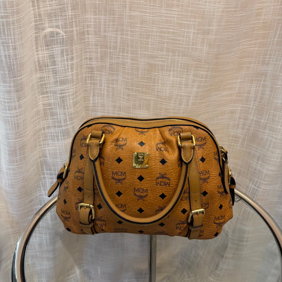정품 MCM 황토 비세토스 토트백     상품이미지1