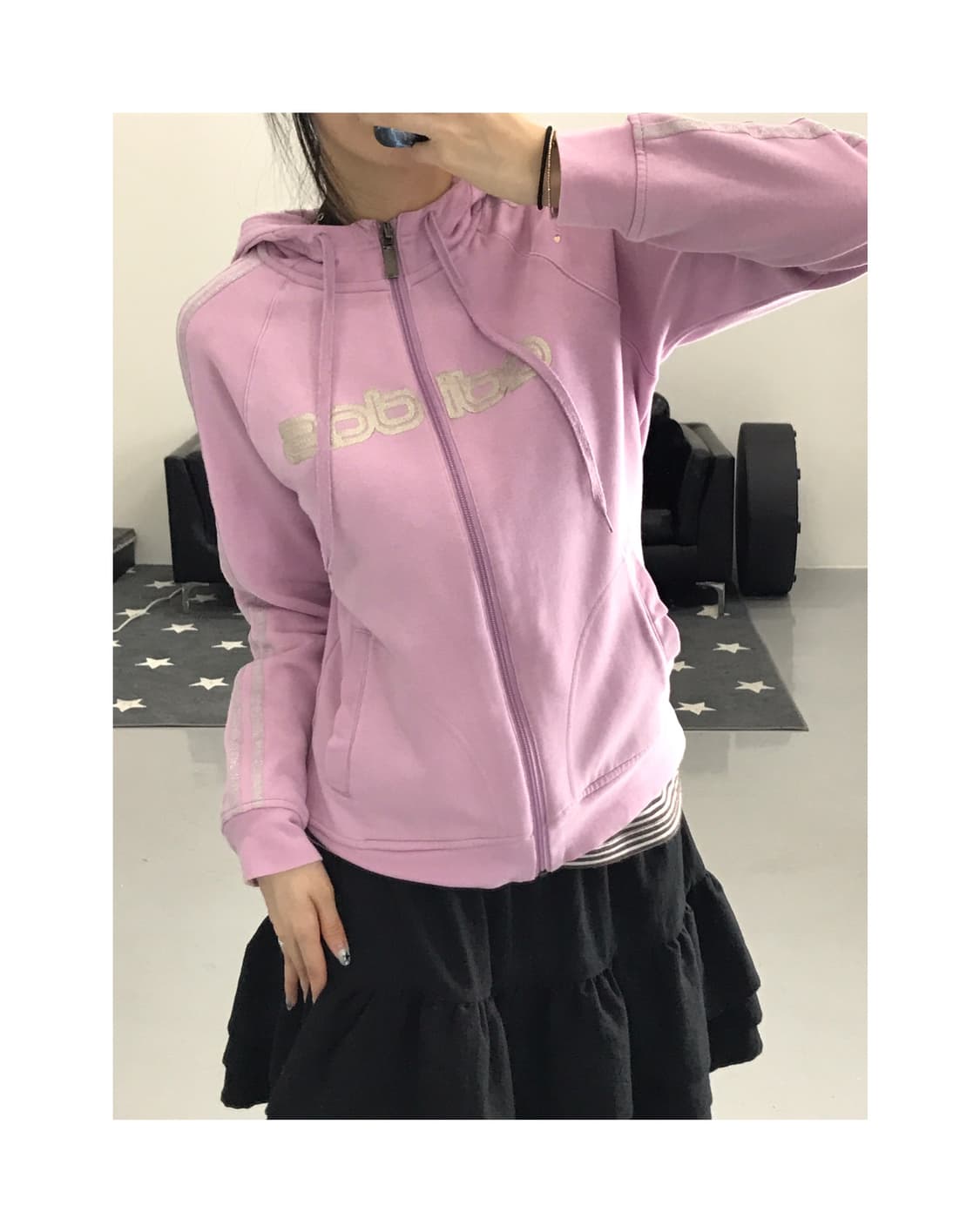 Adidas Y2k Pink Zip Up Hoodies 상품이미지1