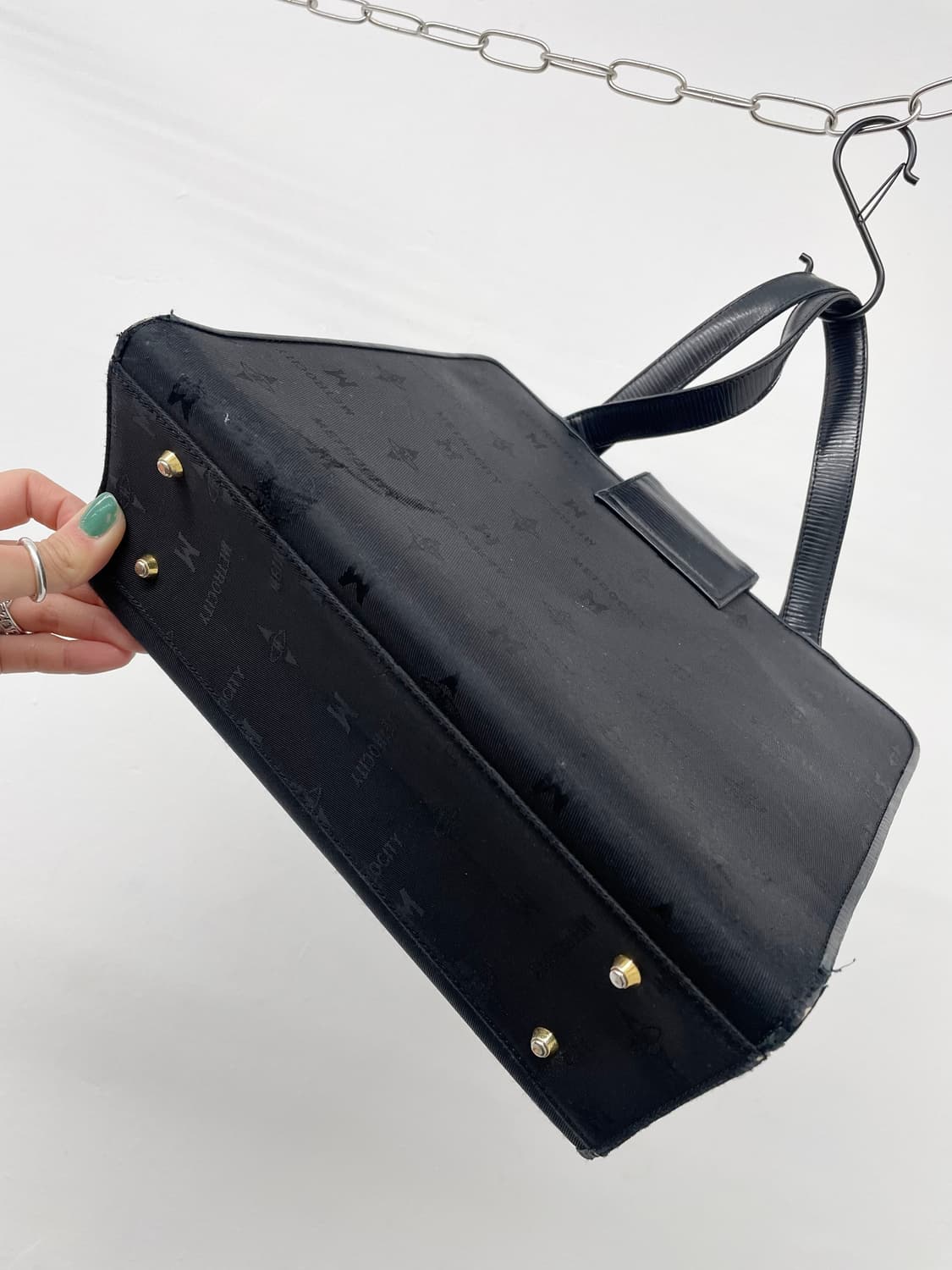 메트로시티 로고 금장 토트백 상품이미지8