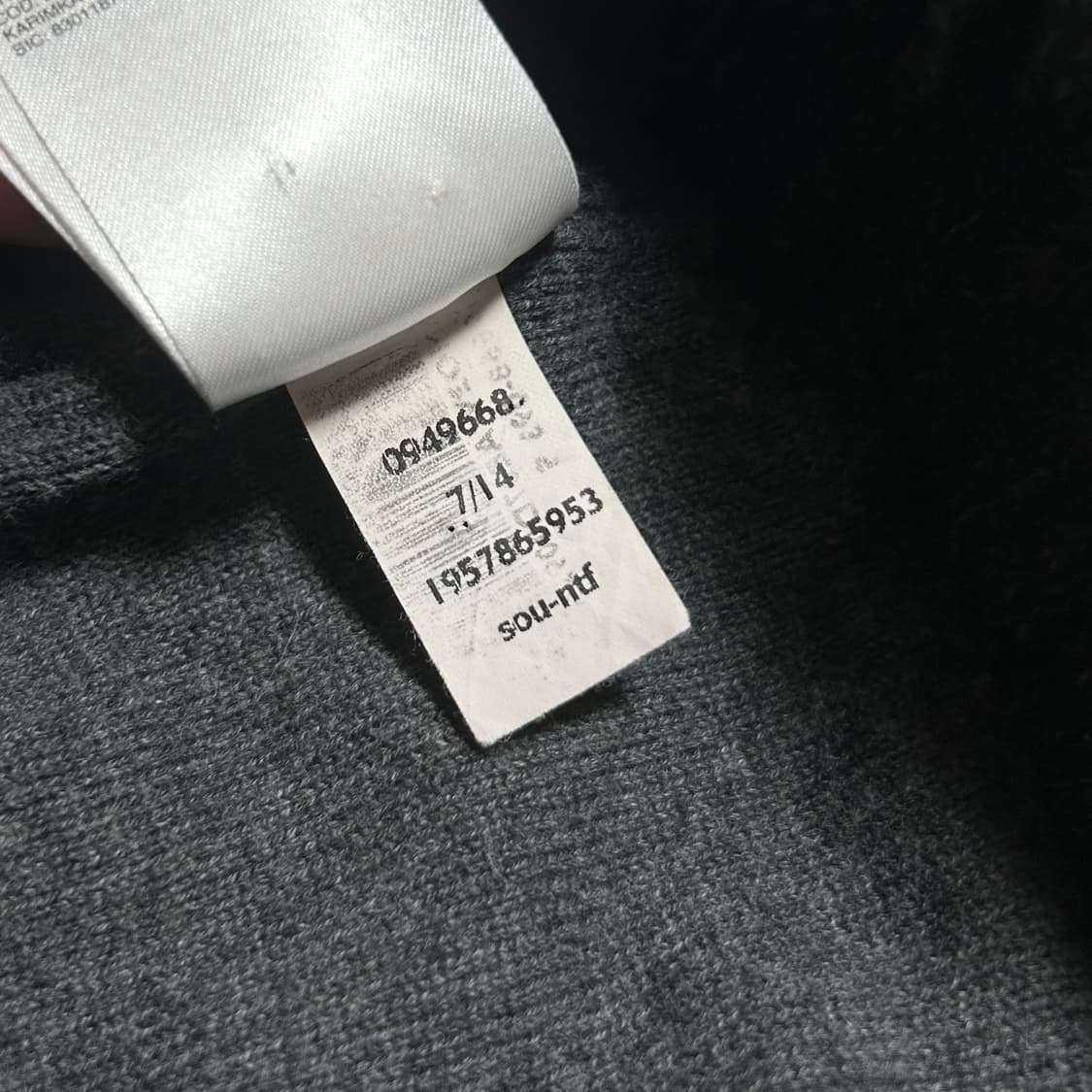 [S] Tommy 타미힐피거 다크그레이 숄카라 니트 가디건 상품이미지6