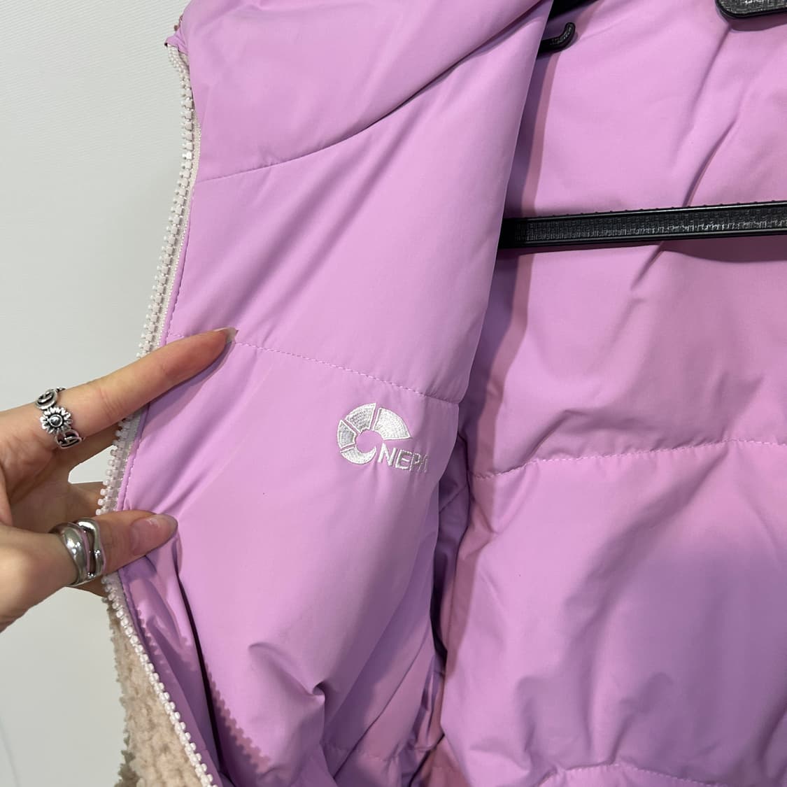 네파 키즈 양면 후리스 패딩 150 상품이미지3