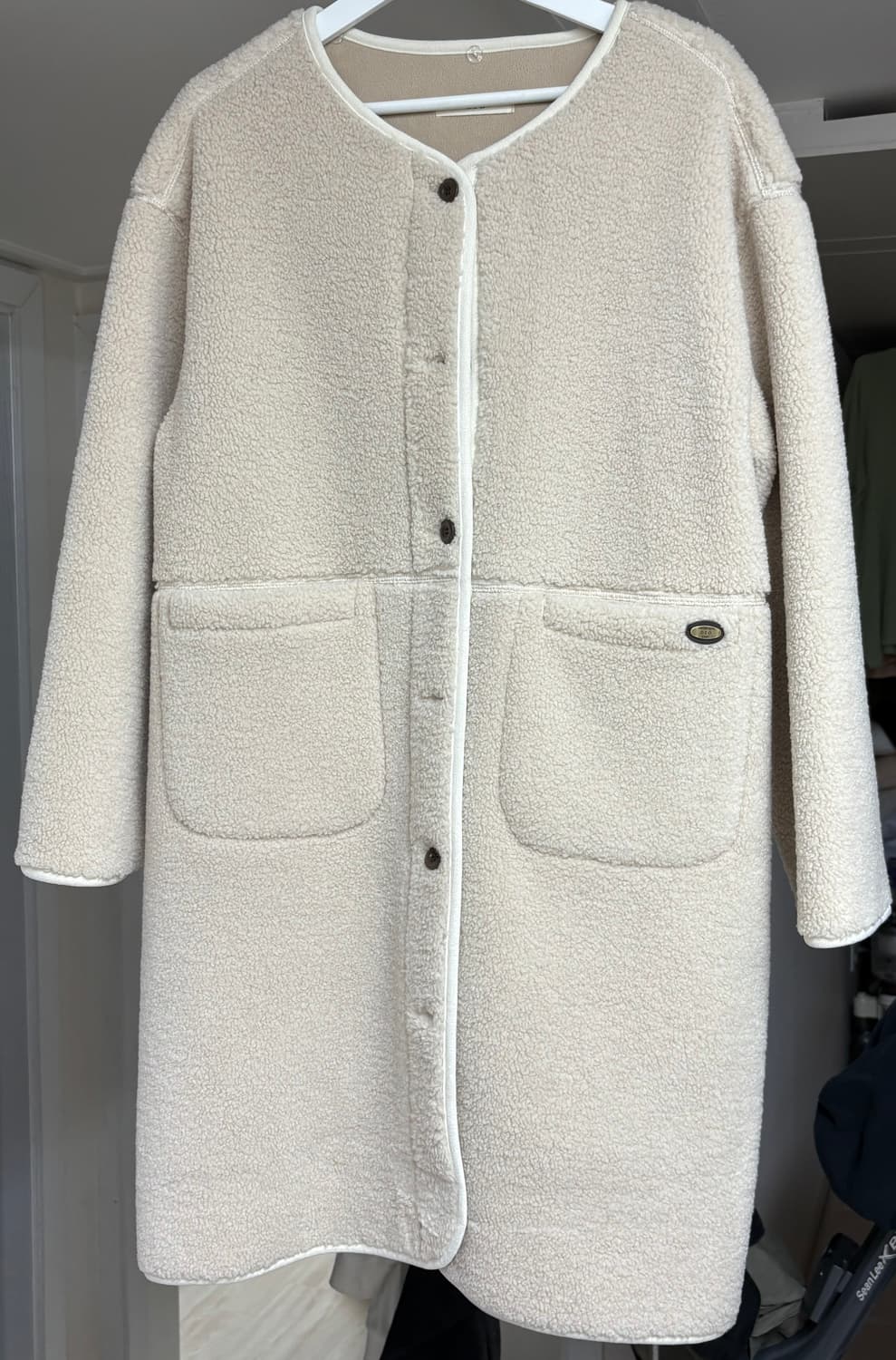 오로(or) 콤피 플리스 니트후드 코트_poodle beige 상품이미지2