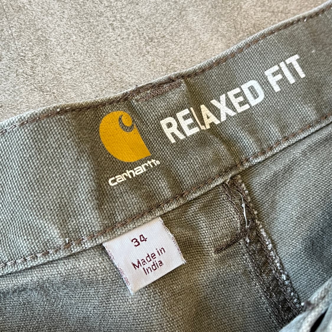 칼하트 정품 오리지널 카펜터 카키 반바지  상품이미지8