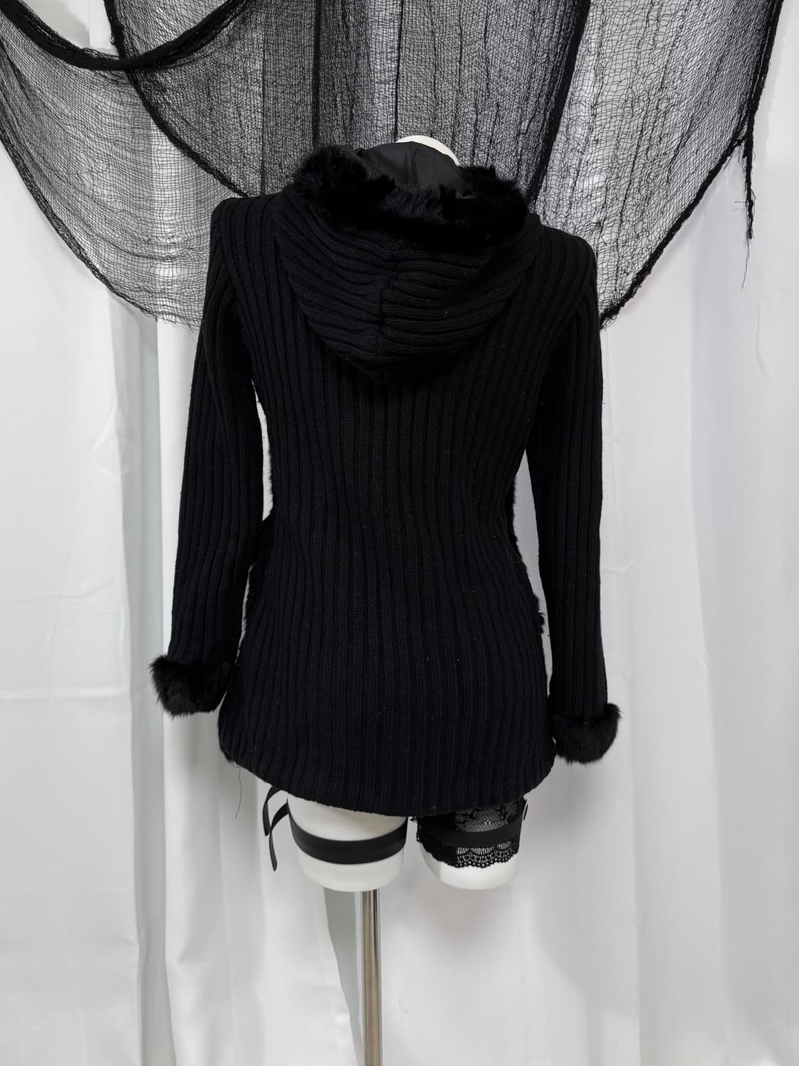 fur hood cardigan 상품이미지3