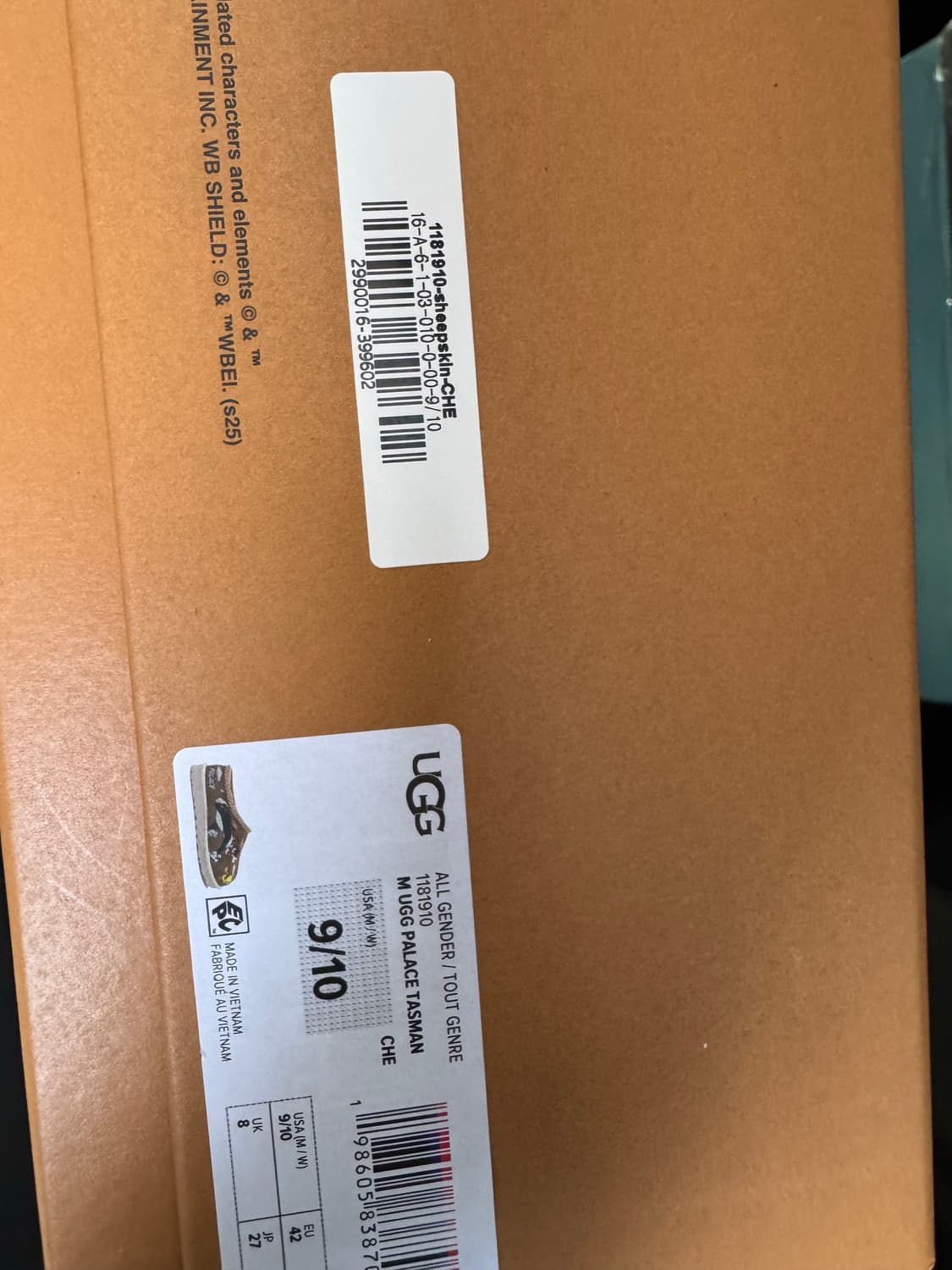 UGG x Palace x 루니툰 타스만 체스트넛 270 새상품 판매해요 상품이미지3