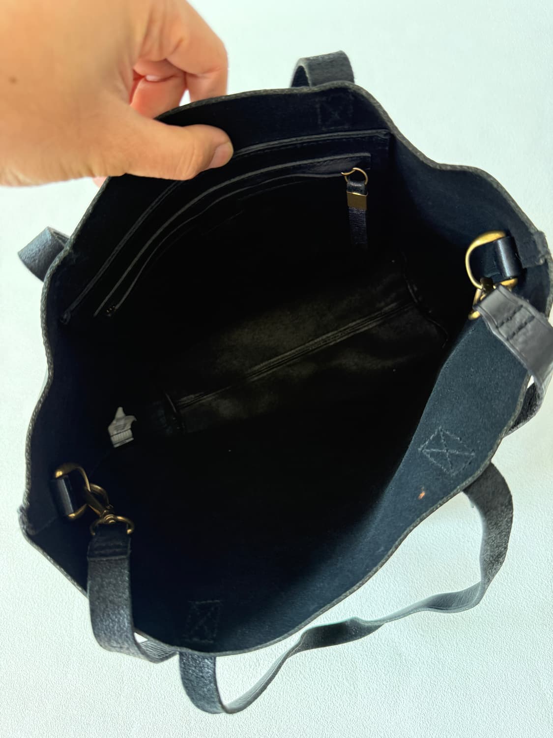 Pre owned 레더 토트백 상품이미지8