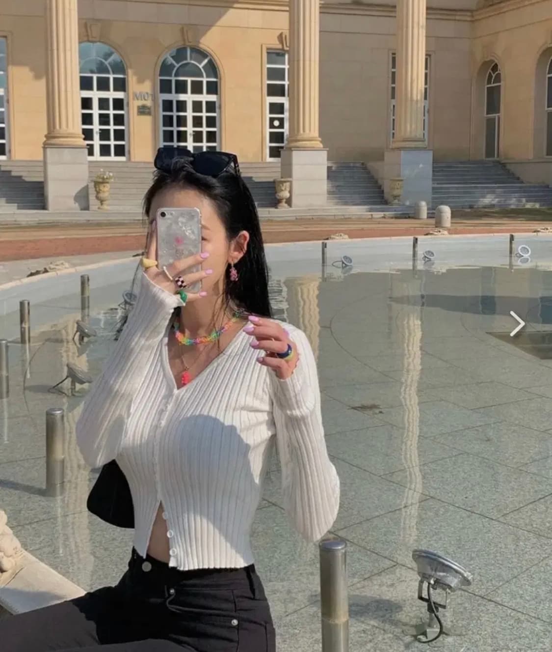 페일제이드 맥 가디건 22FW, 페일제이드 브이넥 맥 가디건 아이보리 상품이미지6