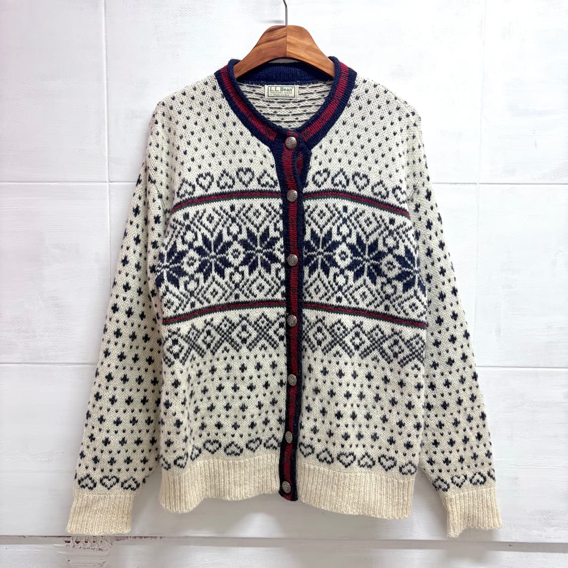 USA L.L.Bean 엘엘빈 페어아일 노르딕 니트 가디건  상품이미지1