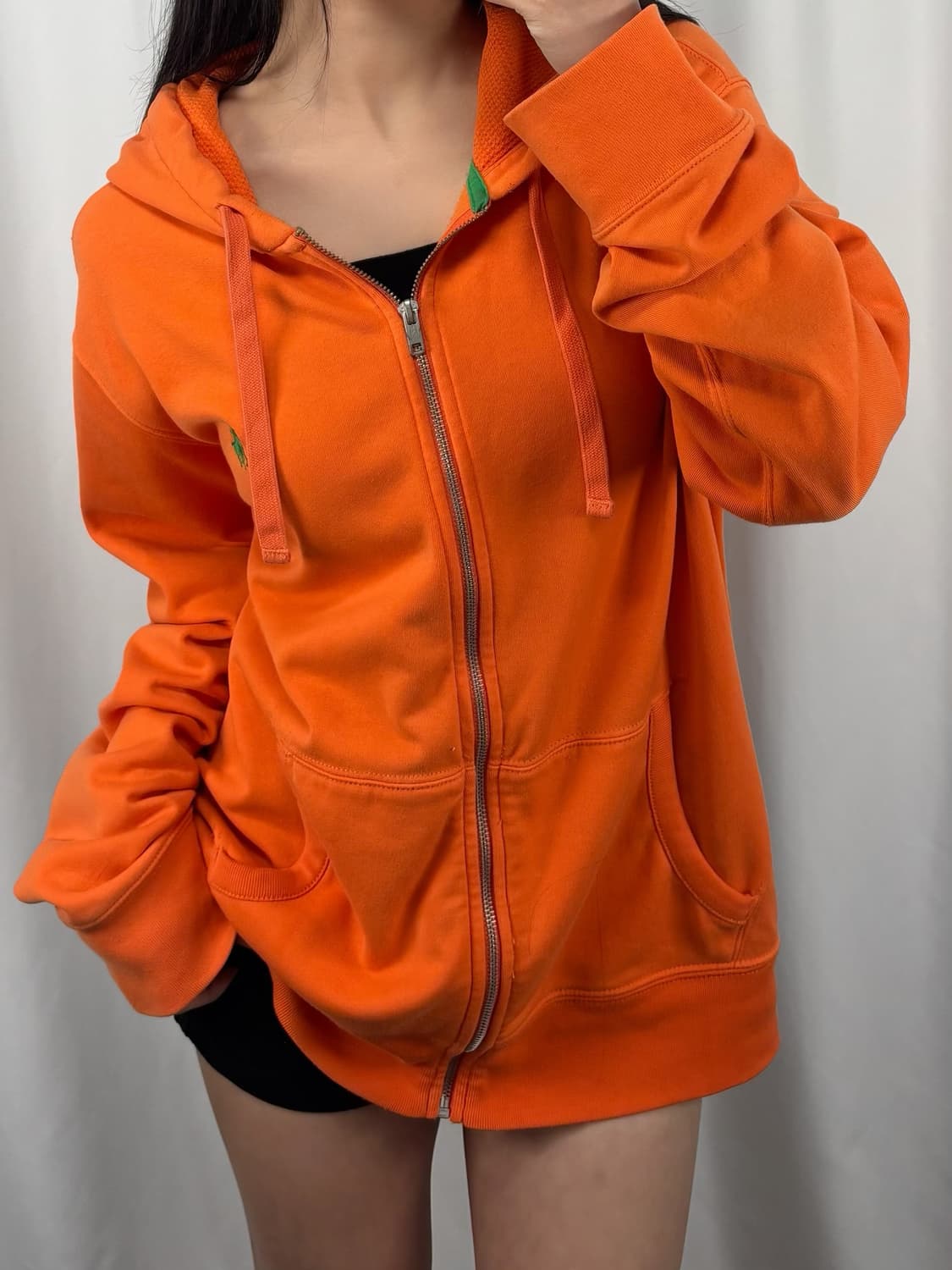 폴로 오렌지 후드집업 상품이미지3
