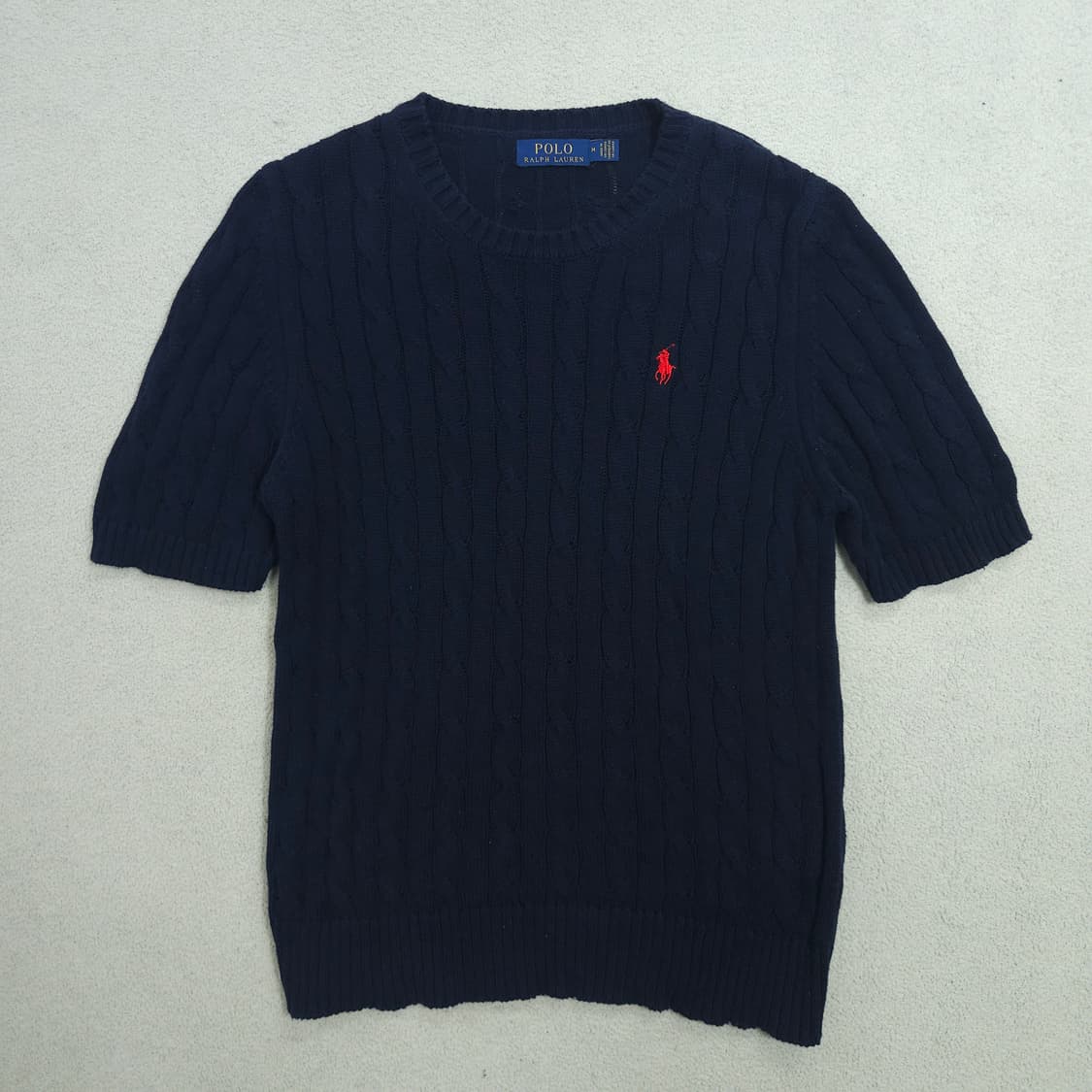 폴로 랄프 로렌 반팔 케이블 니트 M 상품이미지1