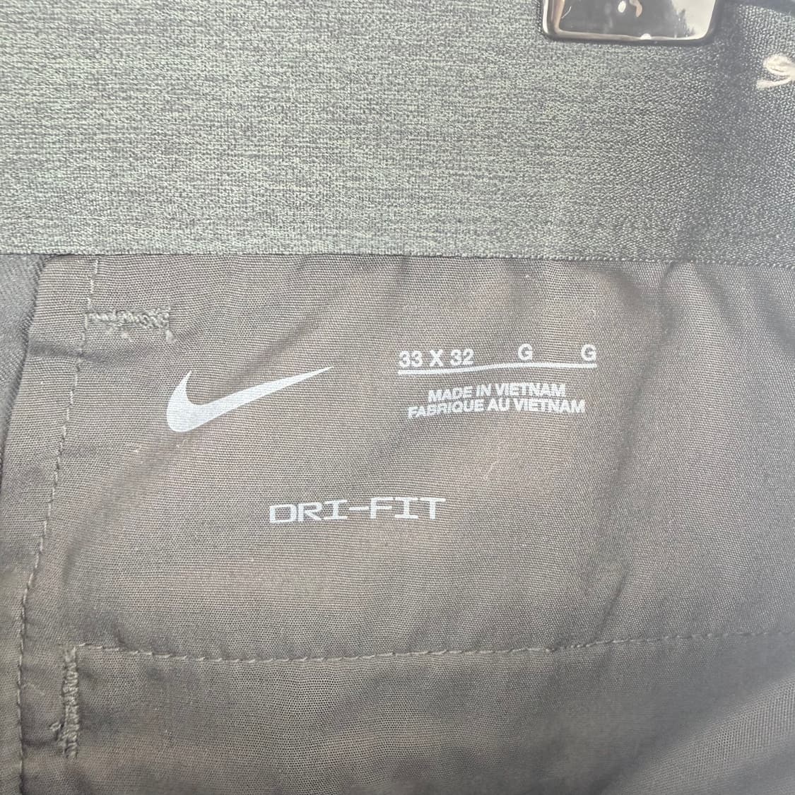 (33/32) 나이키 골프 코튼 팬츠 블랙 상품이미지4