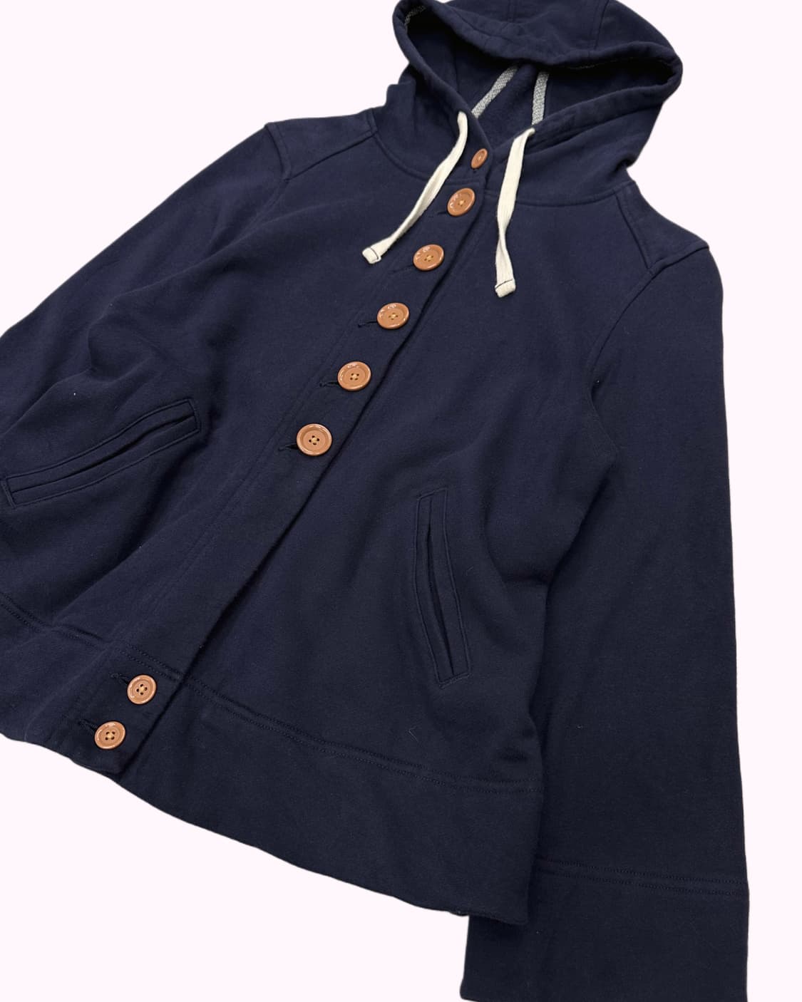 navy button sweat hood jacket 상품이미지4