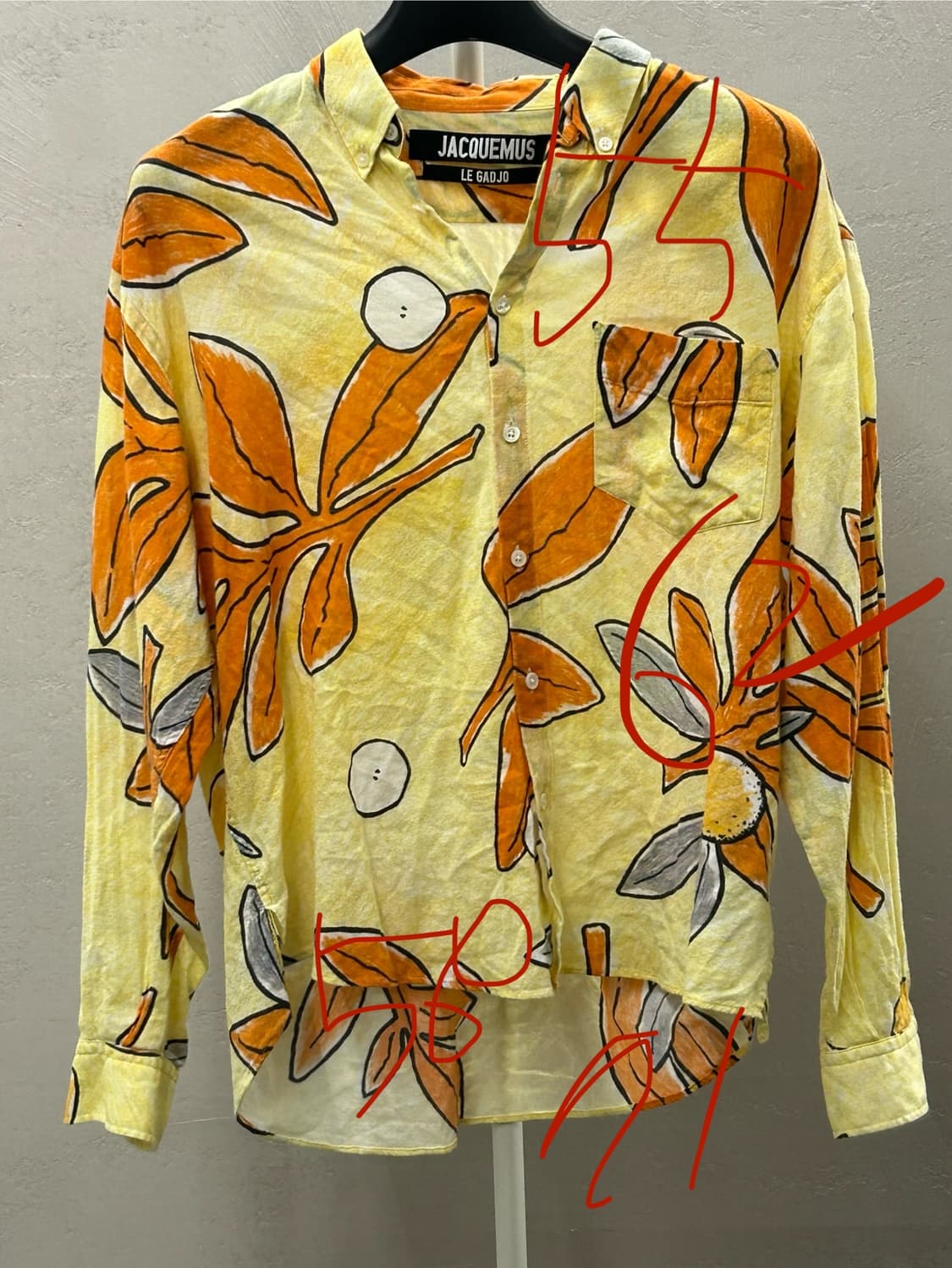 자크뮈스 옐로우 플라워 프린트 셔츠 상품이미지4