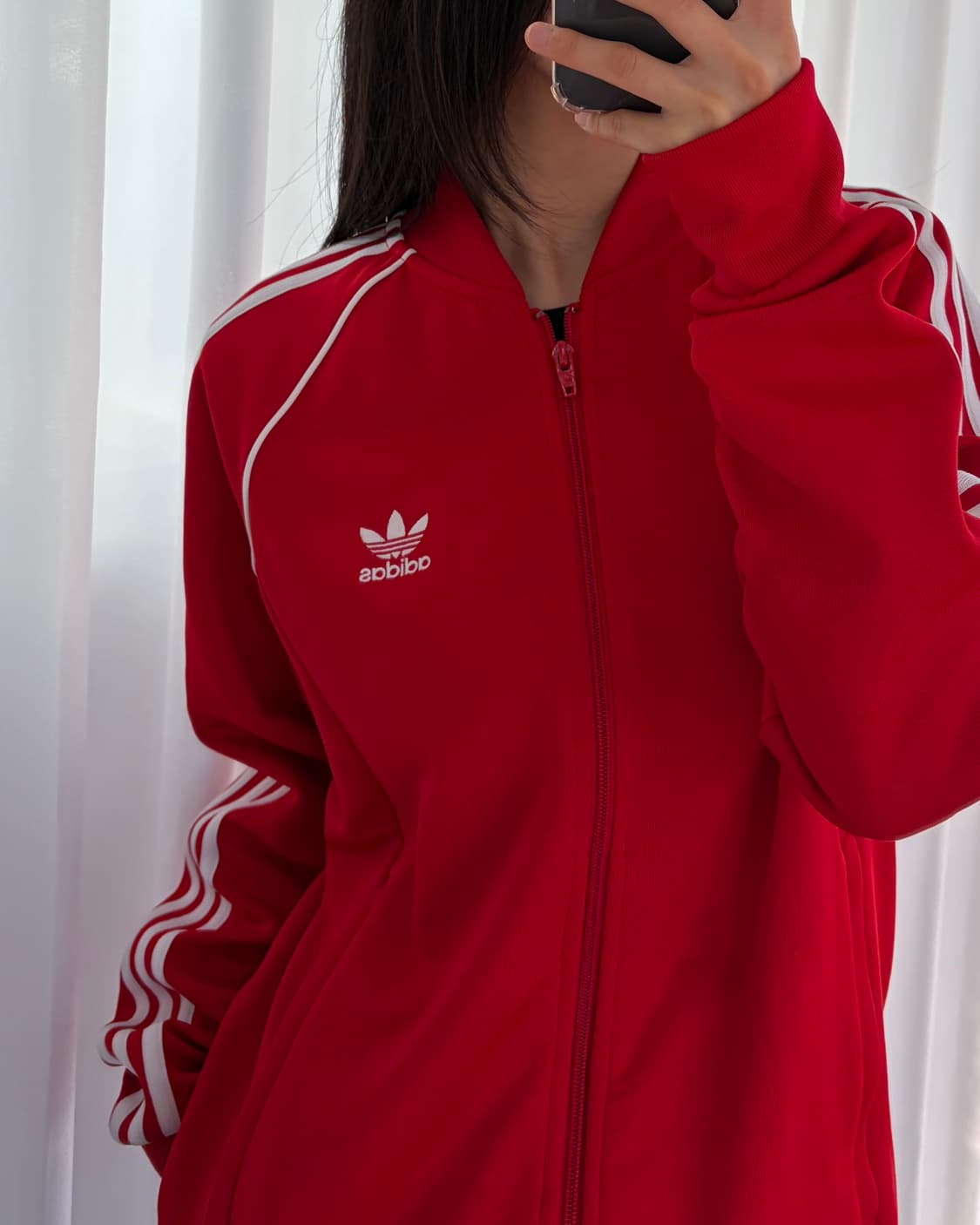 [XL]아디다스 트레포일 SST 레드 트랙탑 져지 상품이미지1