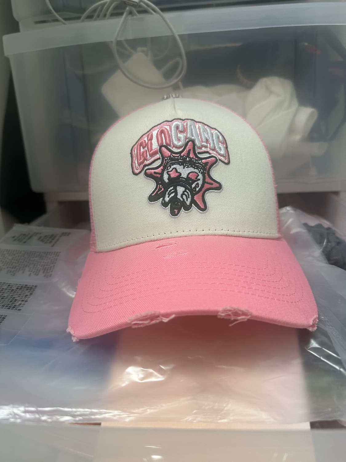 치프키프 글로갱 glogang 핑크 클래식 로고캡 매쉬캡 새상품 상품이미지1