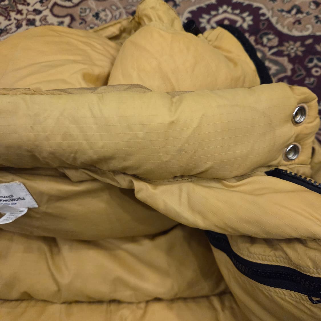 크레센트 다운웍스 패딩 다운스웨터 머스타드 L 상품이미지5
