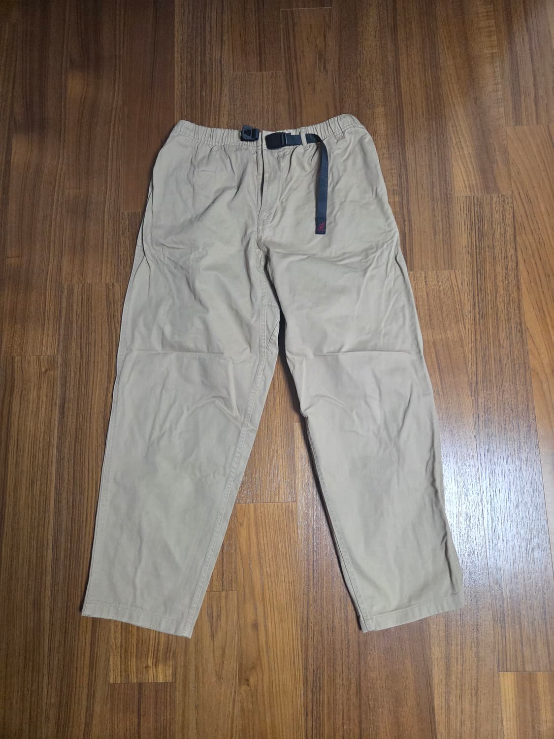 그라미치 베이지색 벨티드 면바지 상품이미지1