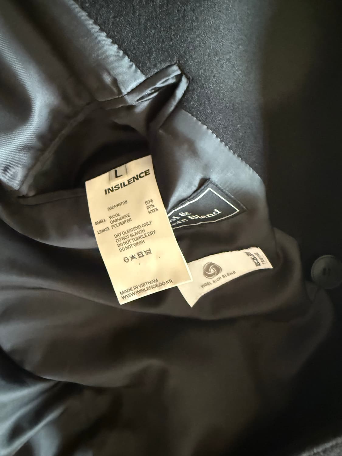 Insilence double long coat black 상품이미지4
