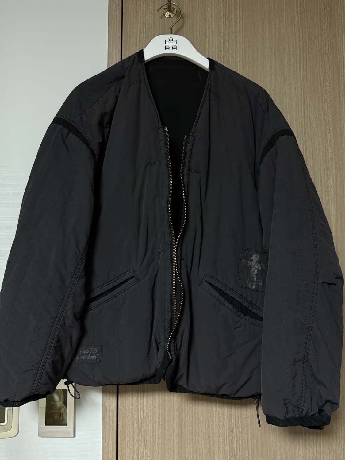 2) 폴리테루 리버시블 라이너 자켓 블랙 + 차콜 24fw 상품이미지5