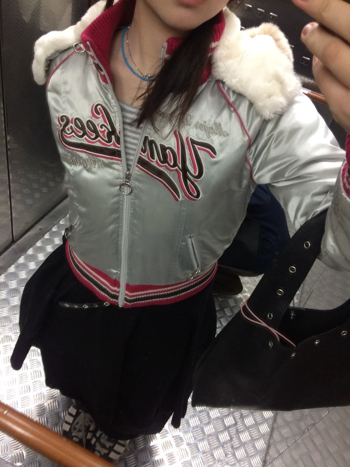 빈티지 MLB 뉴욕양키스 야구점퍼 실버 상품이미지3