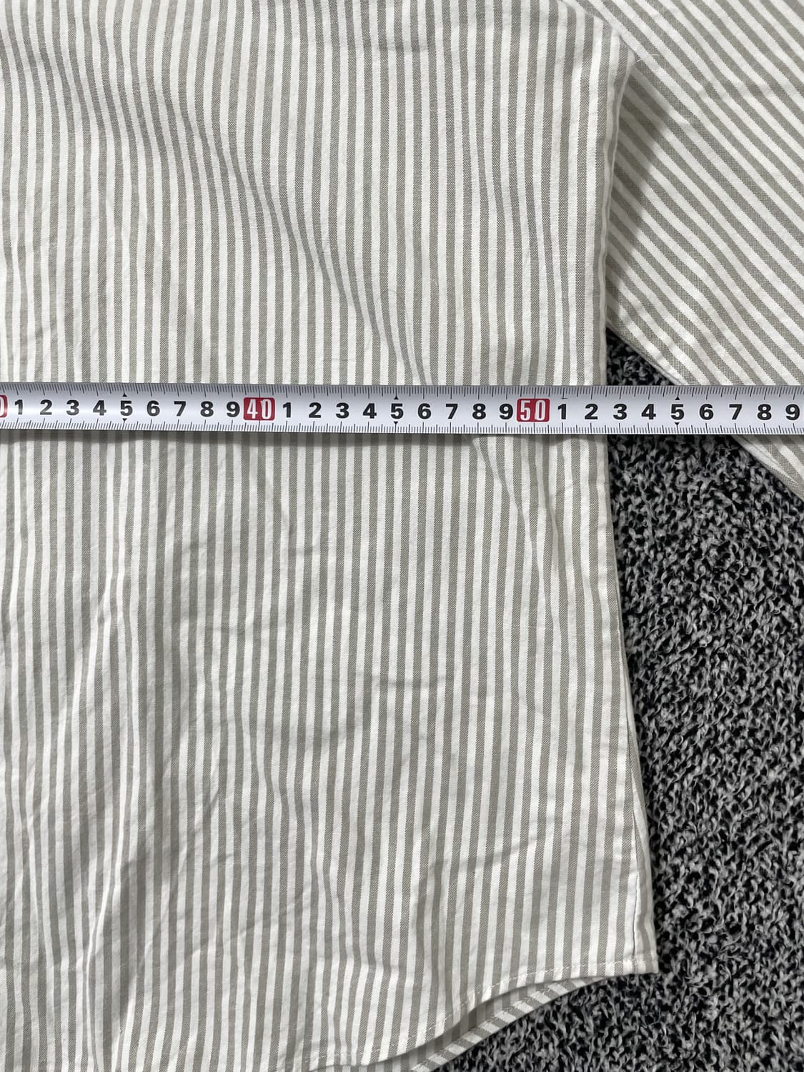 빈티지9. 브룩스브라더스 옥스포드 스트라이프 셔츠 그레이 화이트 상품이미지6