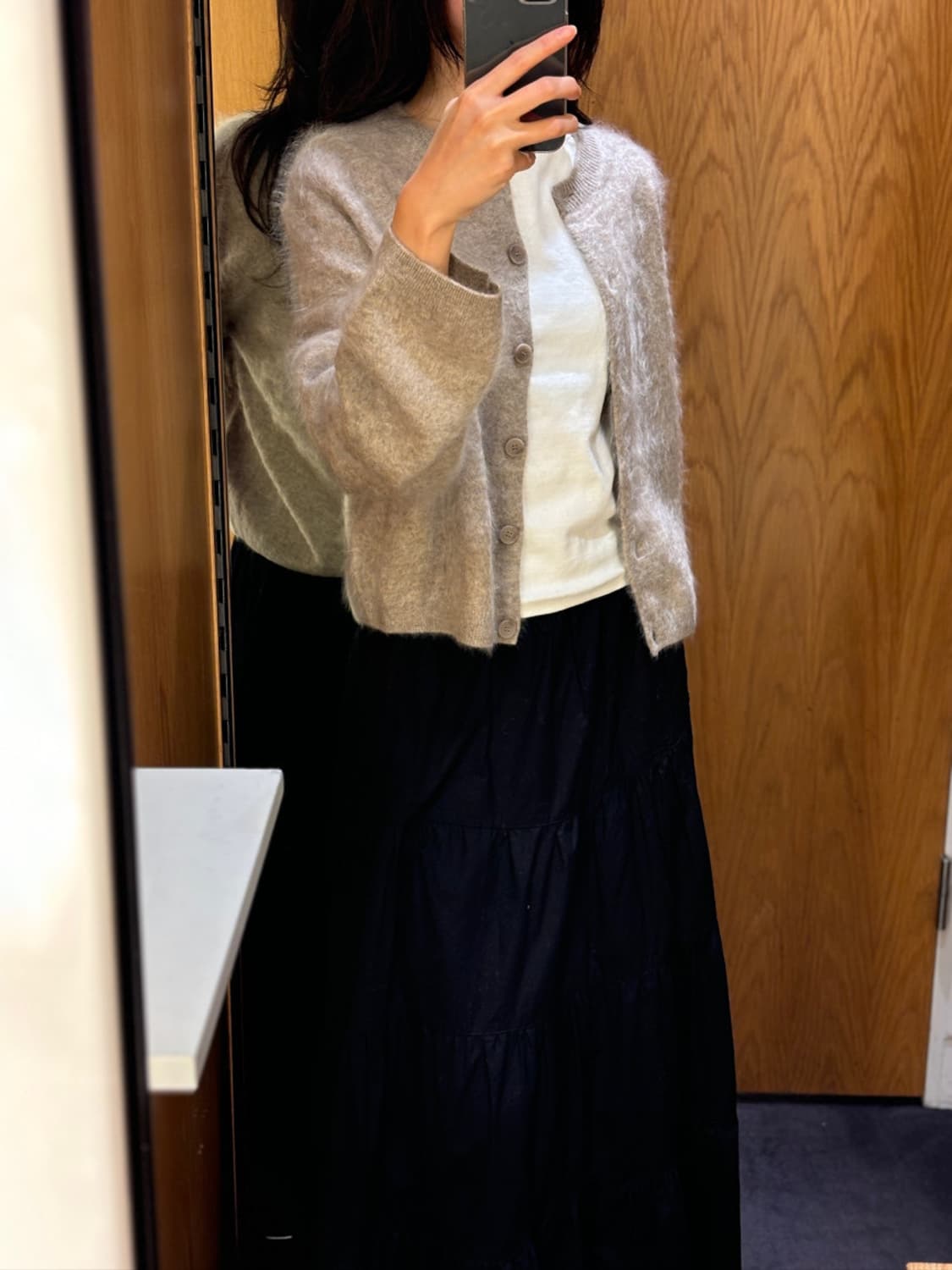 COS 브러쉬드 캐시미어 가디건 xs 상품이미지3