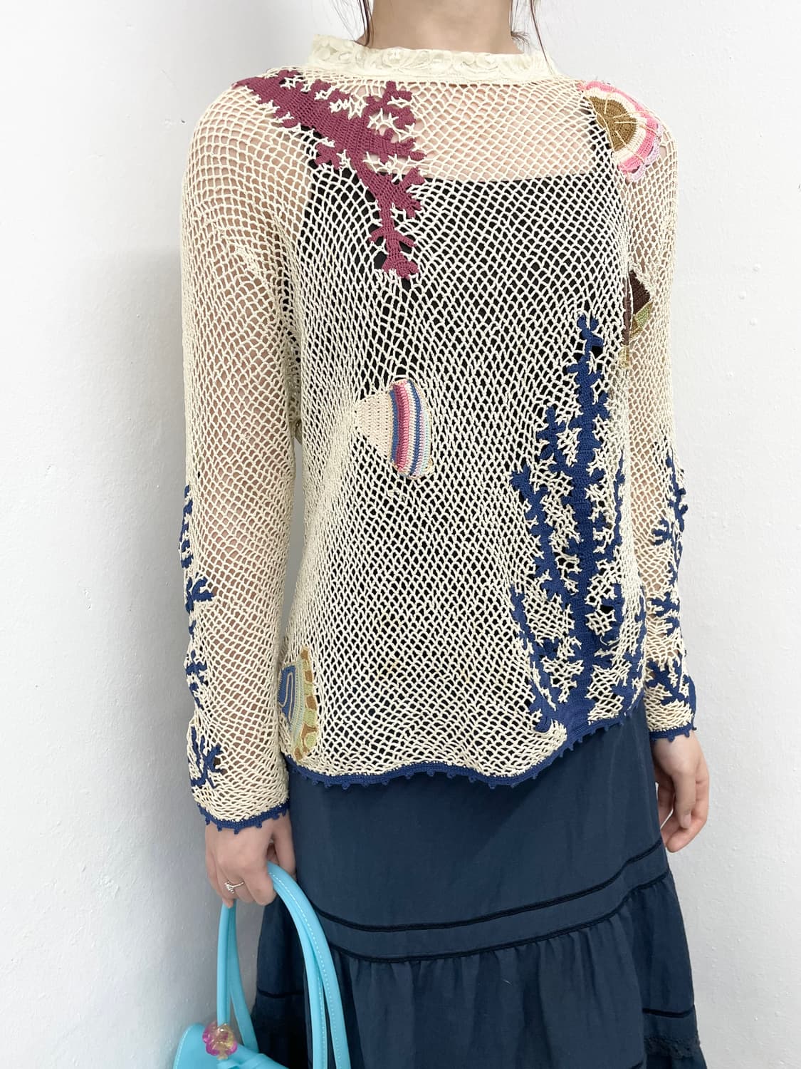 언더더씨 자수 크로셰 탑🦀🐙🐡🐬🐚 상품이미지2