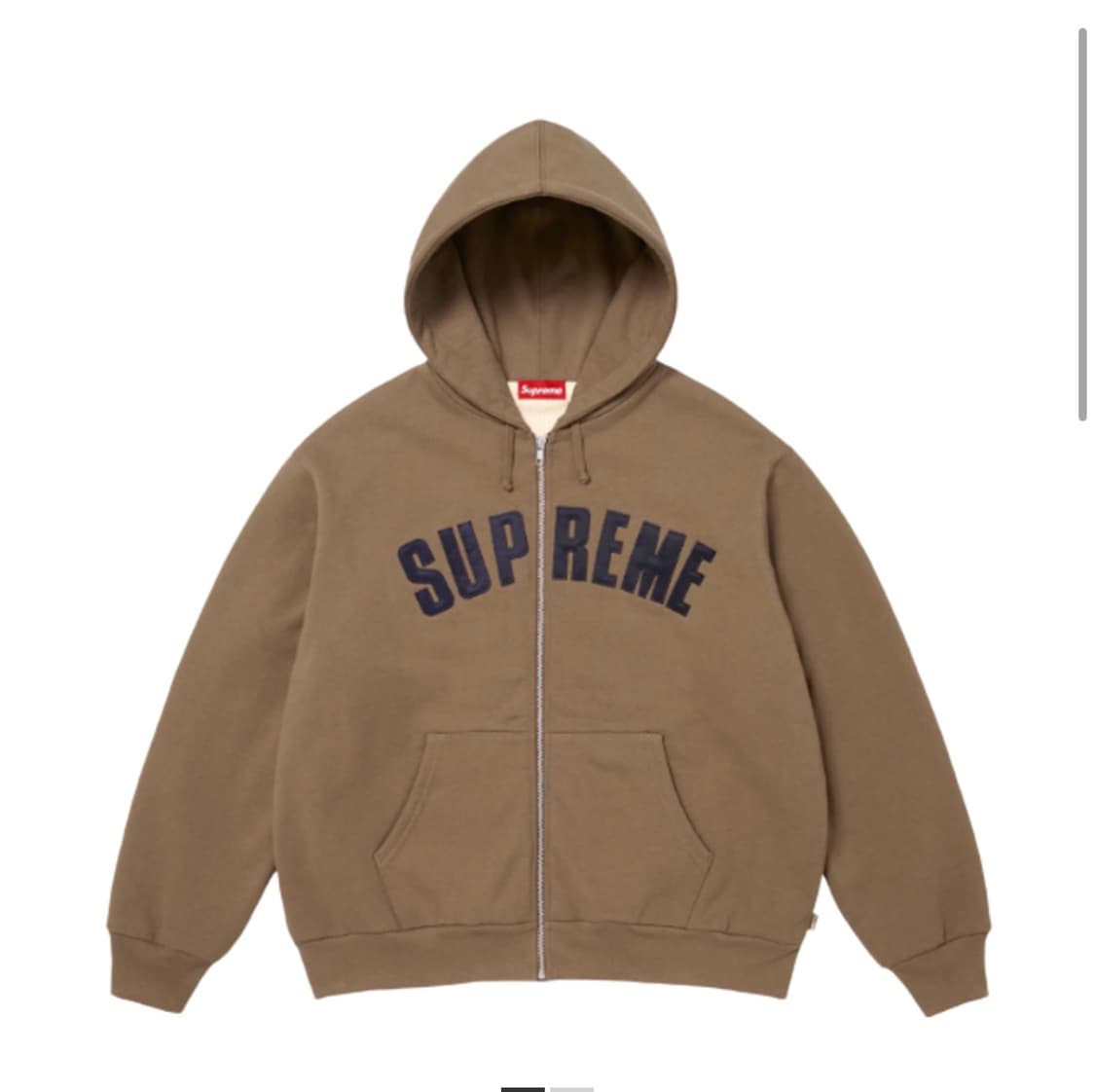 슈프림 써멀 후드집업 25fw 더스티 브라운 L 새상품 상품이미지1