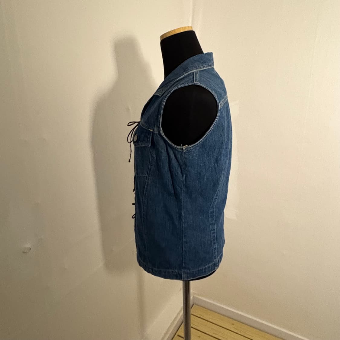 빈티지 여성 가죽 끈 청조끼 베스트 보헤미안 웨스턴 Y2k 상품이미지4