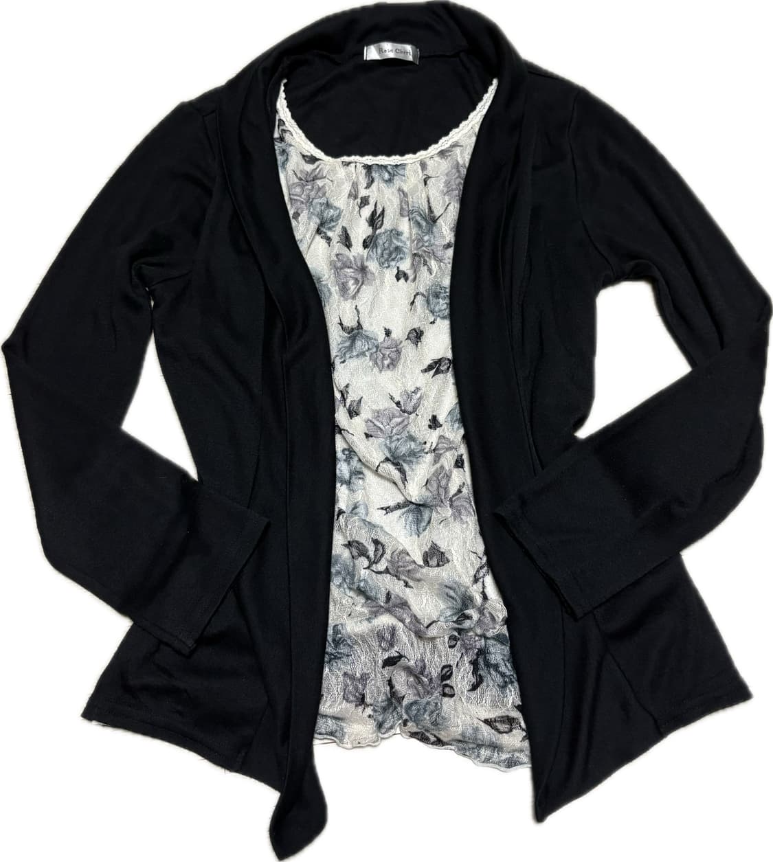 빈티지 로사체리 블라우스 가디건 상품이미지1