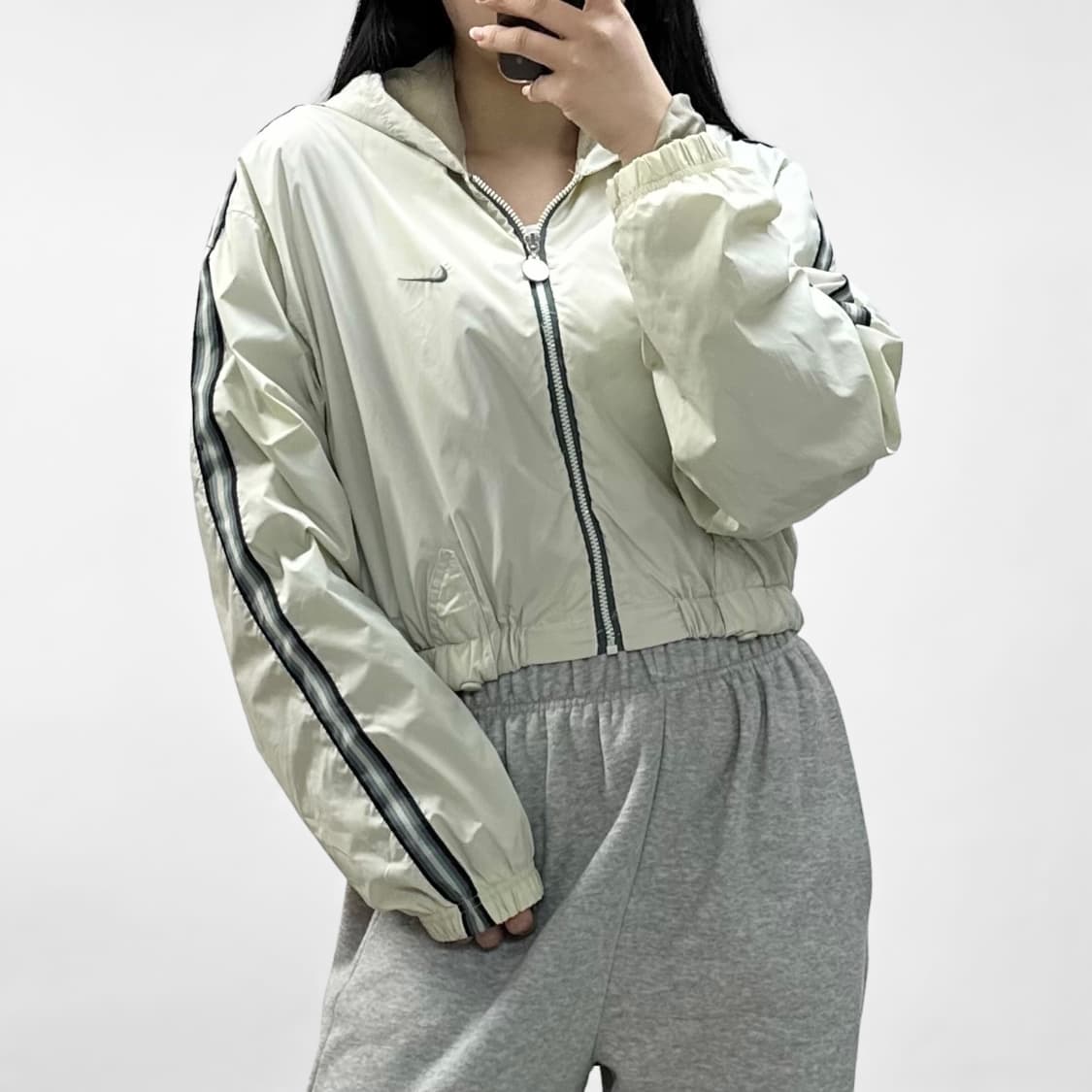 나이키 00s 솔로 스우시 크롭 커스텀 바람막이 자켓 상품이미지1