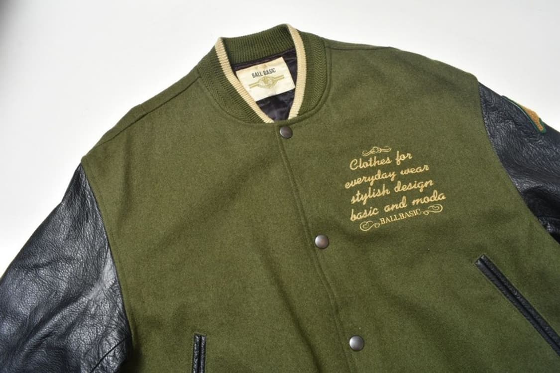 90S BALL BASIC 울 레더 바시티 자켓 48 N1311 상품이미지6
