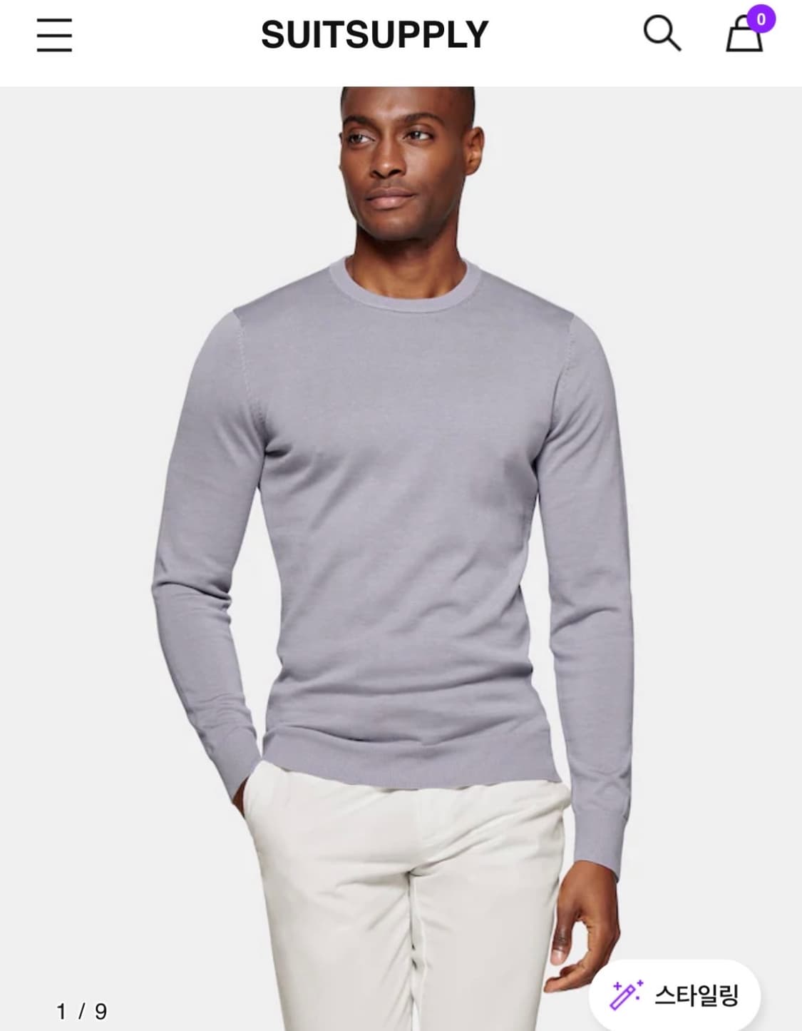 [정품] 수트서플라이 코튼실크 크루넥 100 상품이미지1