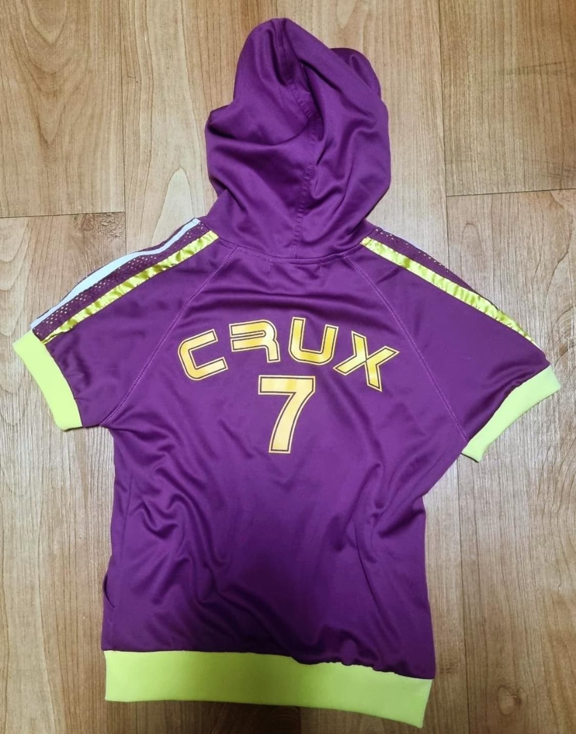 빈티지 보라색 반팔 후드집업 스포츠 상품이미지3