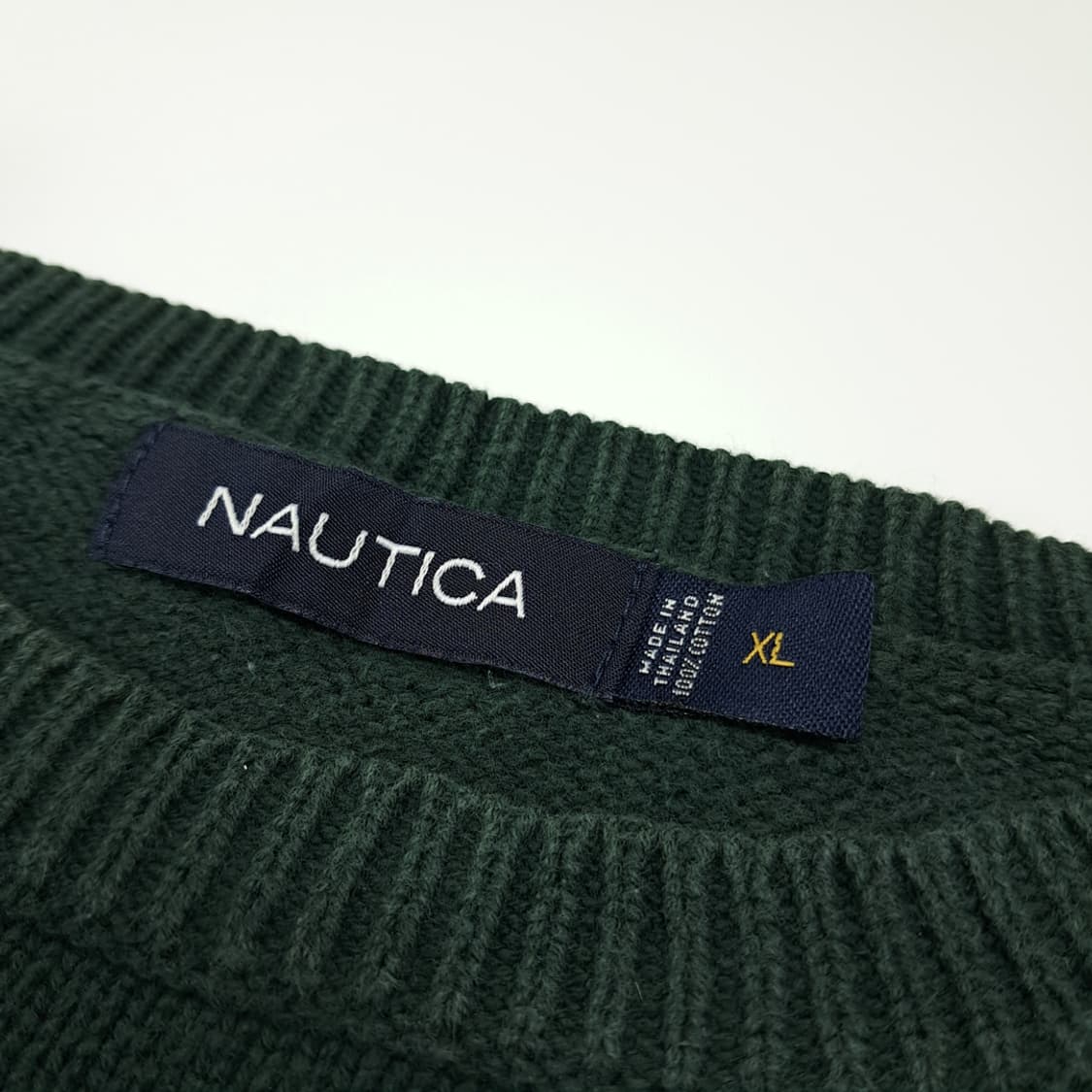 CL134 노티카 코튼 멀티스트라이프 그린 니트 스웨터 상품이미지4