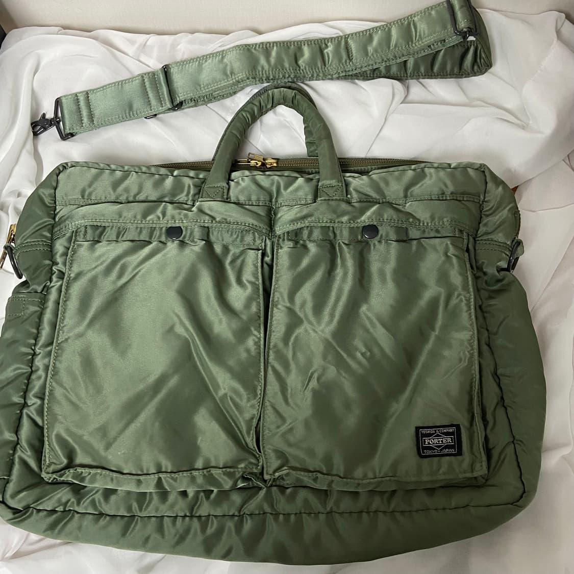 포터 탱커 2way 오버나이트 브리프케이스 세이지그린 상품이미지1