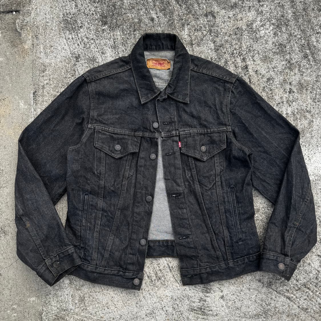 [M-L] 80s 리바이스 3세대 블랙 트러커 데님 자켓 상품이미지1