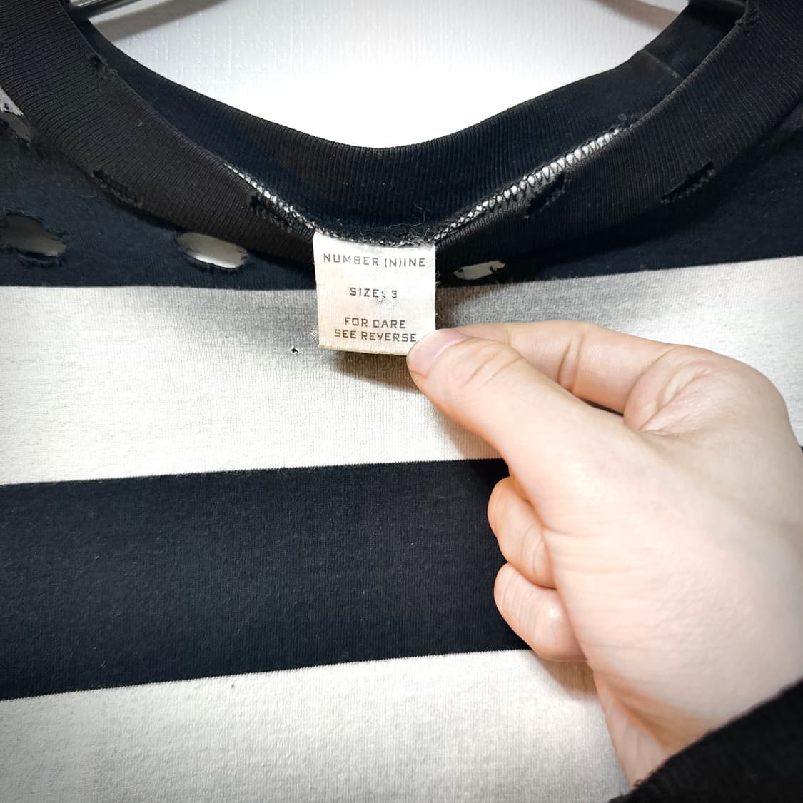 Number (N)ine 2002SS STRIPED L/S T-SHIRT 상품이미지7