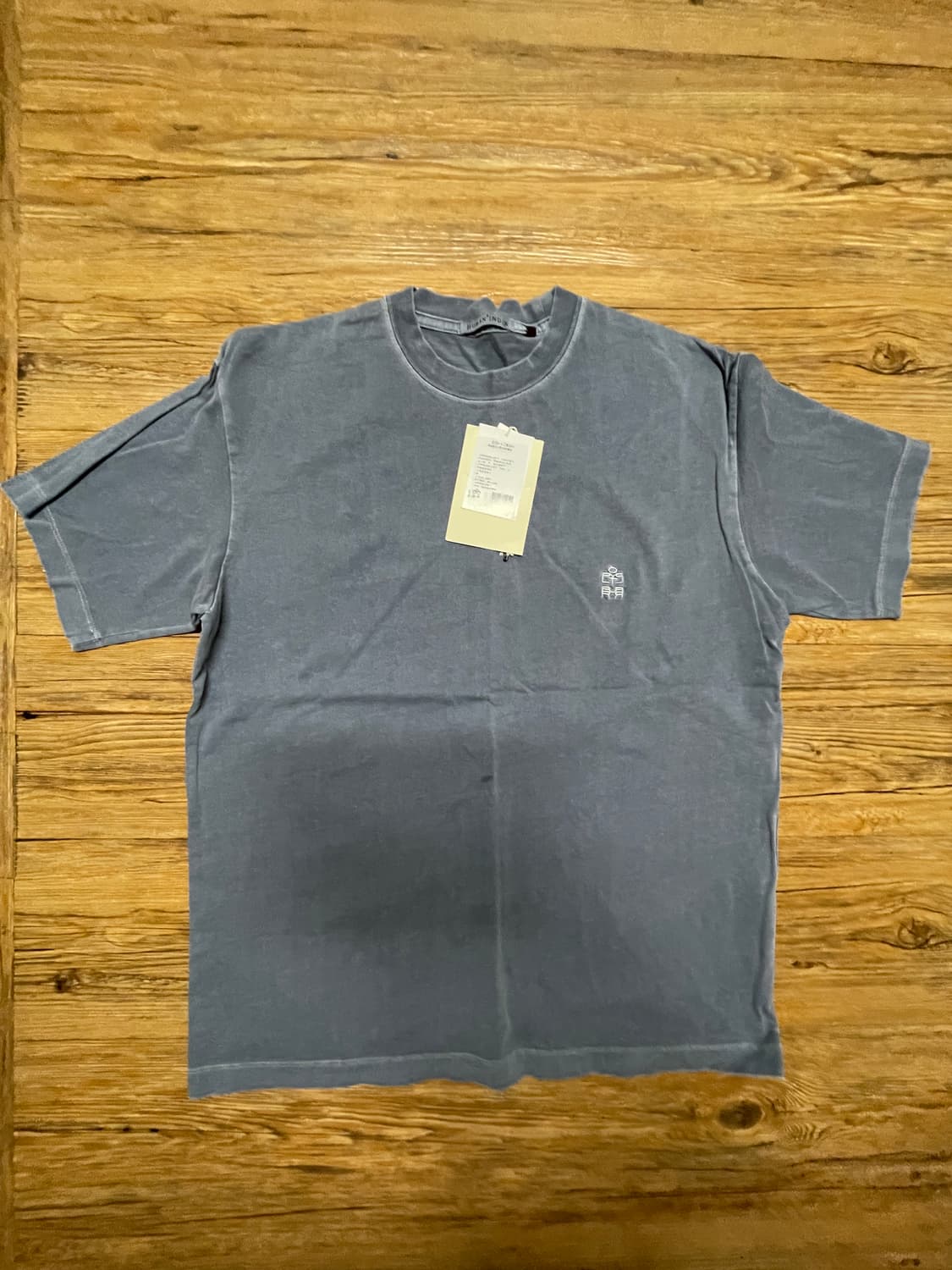 (2)폴리테루 휴먼인덱스 레귤러 티셔츠 다이드 블루 상품이미지4