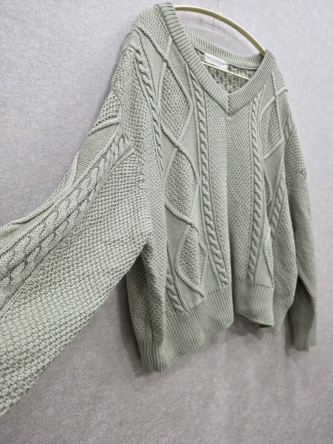 유메르 umer 루즈핏 케이블 니트 상품이미지3